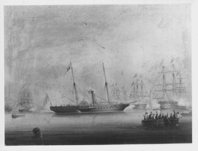 The Royal Yacht in Plymouth Sound, 30 August 1843 The Royal Yacht in Plymouth Sound, 30 August 1843