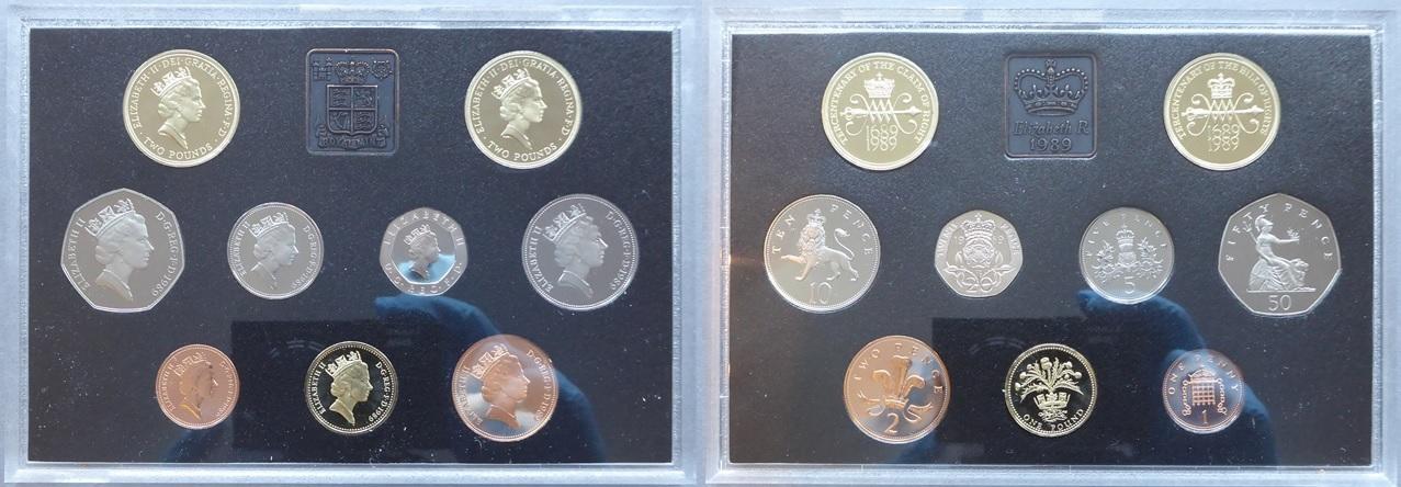 GREAT BRITAIN. 	Proof two pounds commemorating the tercentenary of the Bill of Rights