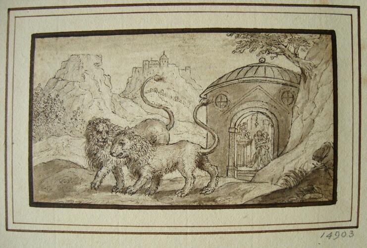 Hippomenes and Atalanta transformed into lions