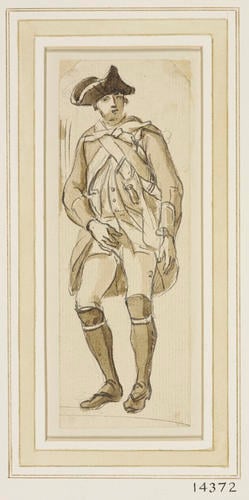 A soldier, standing