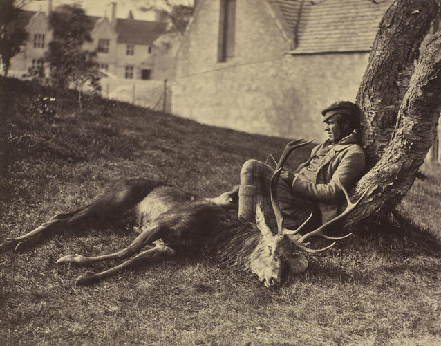 A stag shot by the Prince on Corie na Poitch and Donald Stewart, one of the Foresters