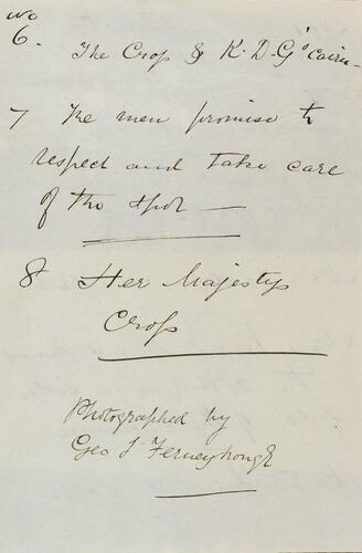 Master: Album: The Anglo-Zulu War of 1879
Item: Handwritten notes within a photograph album of the Anglo-Zulu War of 1879 Master: Album: The Anglo-Zulu War of 1879
Item: Handwritten notes within a photograph album of the Anglo-Zulu War of 1879