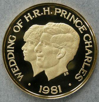 Western Samoa. Proof 100 tala, 1981, commemorating the marriage of H. R. H. The Prince of Wales and Lady Diana Spencer Western Samoa. Proof 100 tala, 1981, commemorating the marriage of H. R. H. The Prince of Wales and Lady Diana Spencer