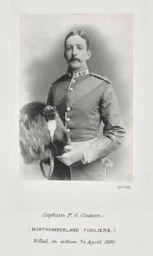 Captain FG Casson (Northumberland Fusiliers) killed in action 3/4th April 1900: Anglo-Boer War, 1900