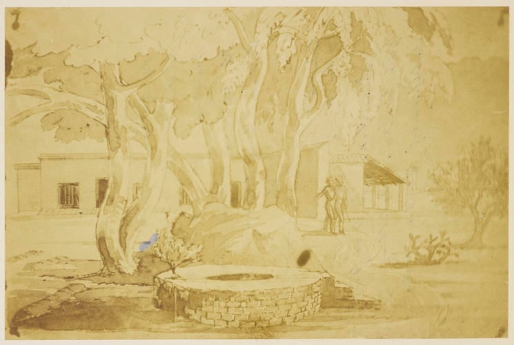 Master: The Massacre of Cawnpore, 1857.
Item: 'Exterior of the House, with the Well, into which the bodies were thrown', The Massacre of Cawnpore