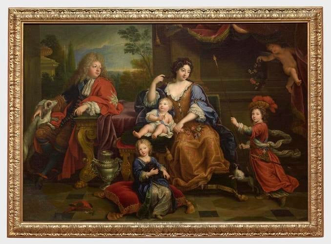 Frame for RCIN 404490, after Mignard, Louis Grand Dauphin and Family