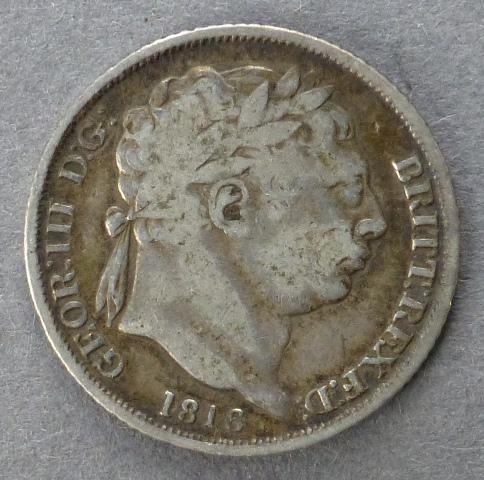 Great Britain. George III sixpence, 1816 Great Britain. George III sixpence, 1816
