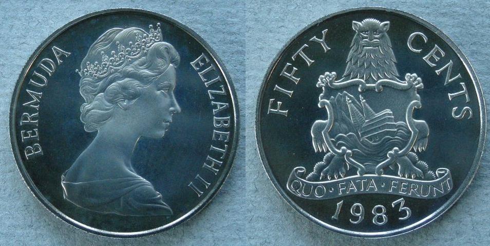 Bermuda. Proof 50 cents, 1983 Bermuda. Proof 50 cents, 1983