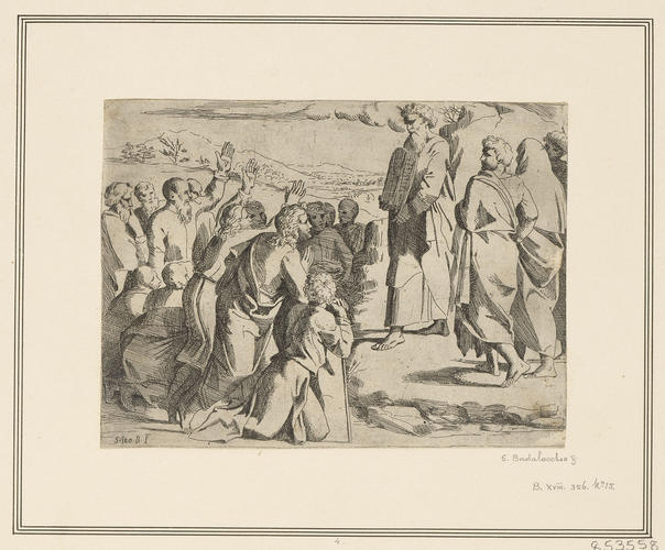 Moses presents the Tablets of the Law