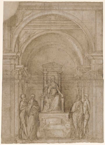 The Virgin and Child with saints and angels