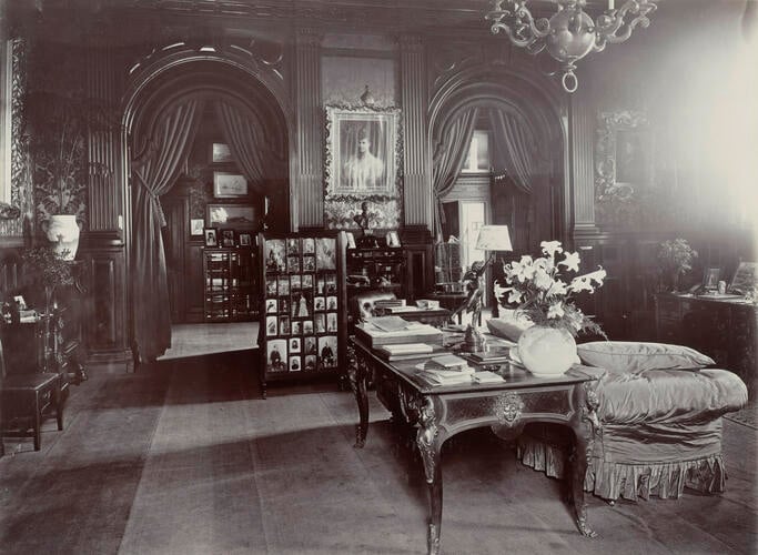 Photograph of the Prince of Wales's Sitting Room at Marlborough House, 1905