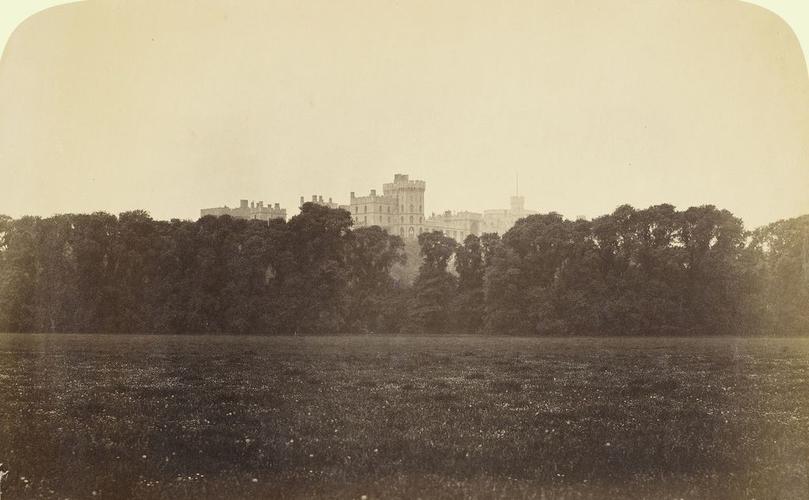 Windsor Castle: distant view, from the Home Park