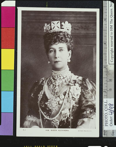 Portrait photograph of Queen Alexandra (1844-1925), 1905