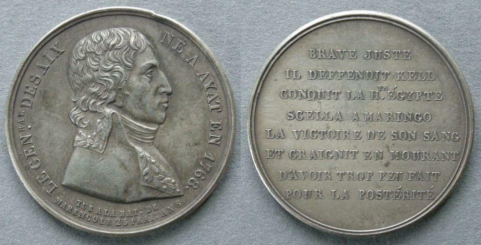 France. Medal commemorating the death of General Desaix at the Battle of Marengo, year 8 France. Medal commemorating the death of General Desaix at the Battle of Marengo, year 8