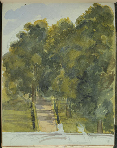 Master: SKETCHES FROM NATURE V. R. 1855 TO 1860
Item: A tree-lined avenue