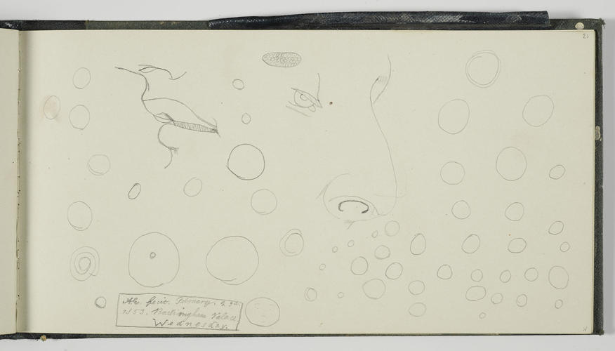 Master: DRAWING EXERCISE BOOK OF ALBERT EDWARD 1852-3
Item: Studies of faces Master: DRAWING EXERCISE BOOK OF ALBERT EDWARD 1852-3
Item: Studies of faces