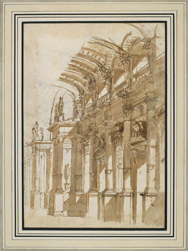 A hall supported by atlantes A hall supported by atlantes