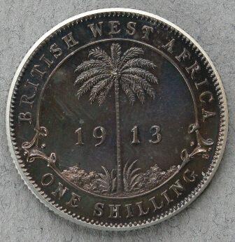 British West Africa. Proof shilling, 1913 British West Africa. Proof shilling, 1913