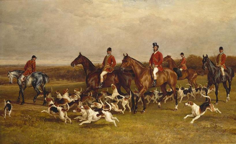 Her Majesty's Buckhounds with the Earl of Hardwicke, Huntsmen and Whips