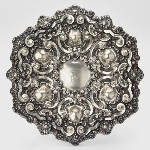 Angolan silver charger Angolan silver charger
