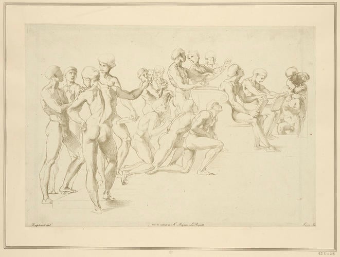 Study for the lower left section of the 'Disputa'