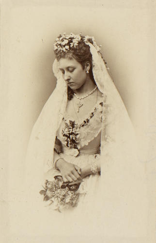 Princess Louise (1848-1939) in her wedding dress