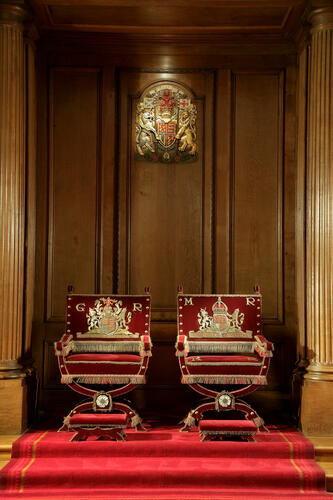 Pair of throne chairs