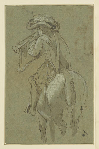 Recto: A soldier on horseback Recto: A soldier on horseback