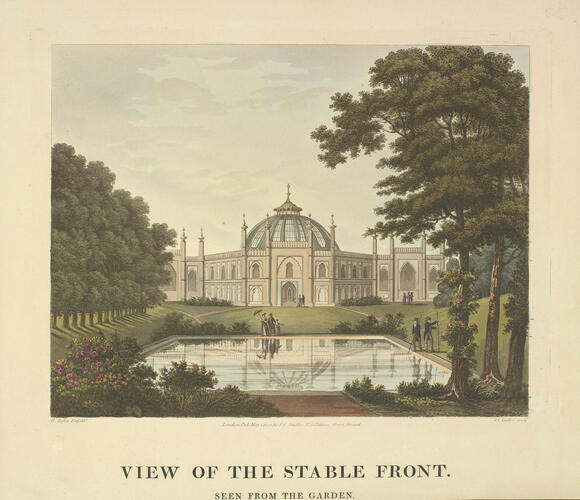 Item: VIEW OF THE STABLE FRONT. / SEEN FROM THE GARDEN Item: VIEW OF THE STABLE FRONT. / SEEN FROM THE GARDEN