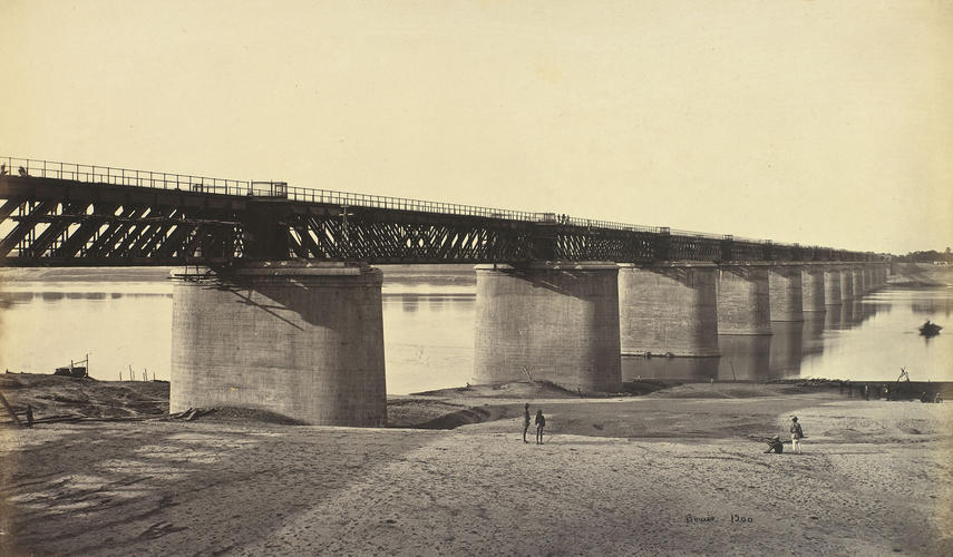 Mahahare Railway Bridge at Allahabad (near view): Prince of Wales Tour of India 1875-6 (vol. 5)