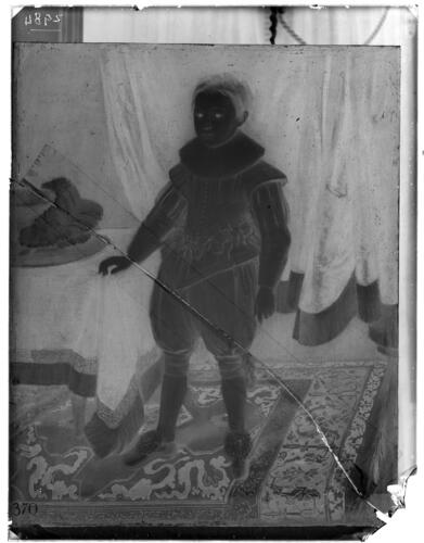 Glass plate negative of a portrait of Prince Rupert by Miereveld
