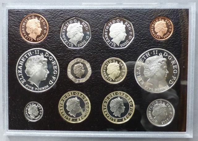 GREAT BRITAIN. 	Proof five pounds commemorating the Battle of Trafalgar
