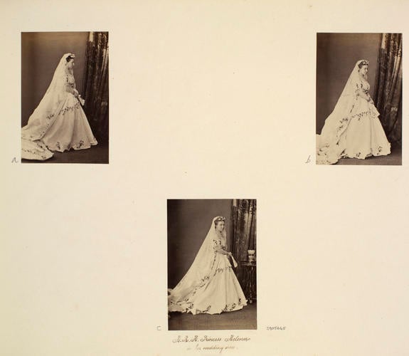 Princess Helena (1846-1923) in her wedding dress