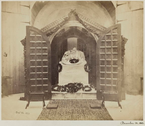 Prince Albert's effigy at the Mausoleum at Frogmore
