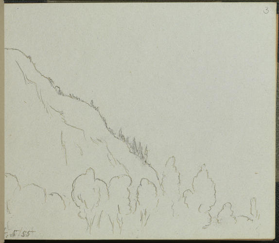 Master: SKETCHES FROM NATURE V. R. 1855 TO 1860
Item: View of a mountainside and forest Master: SKETCHES FROM NATURE V. R. 1855 TO 1860
Item: View of a mountainside and forest