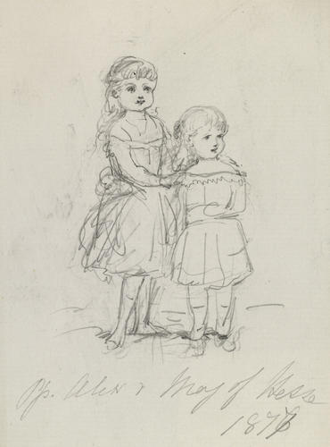 Study of Princess Alix and Princess May of Hesse, 1877