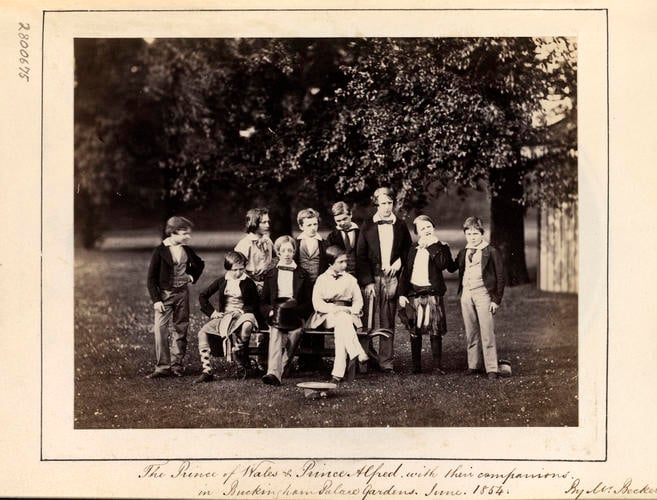 The Prince of Wales and Prince Alfred with their companions