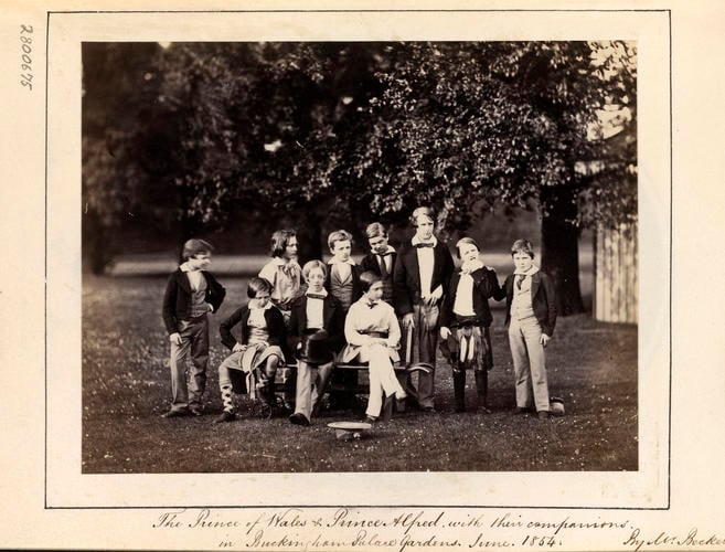 The Prince of Wales and Prince Alfred with their companions The Prince of Wales and Prince Alfred with their companions