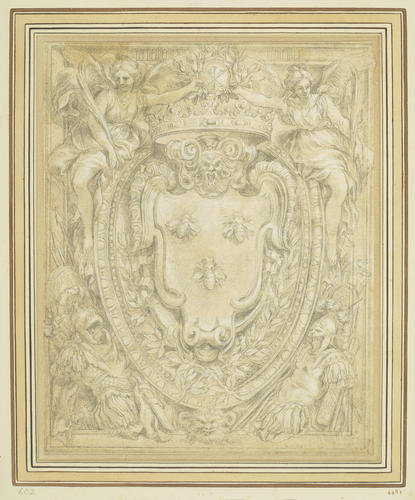 A tapestry Portiere with the arms of Don Taddeo Barberini, Principe di Palestrina A tapestry Portiere with the arms of Don Taddeo Barberini, Principe di Palestrina