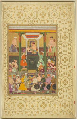 Master: Padshahnamah پادشاهنامه (The Book of Emperors) ‎‎
Item: The Departure of Prince Shah-Shuja for Kabul (16 March 1638)