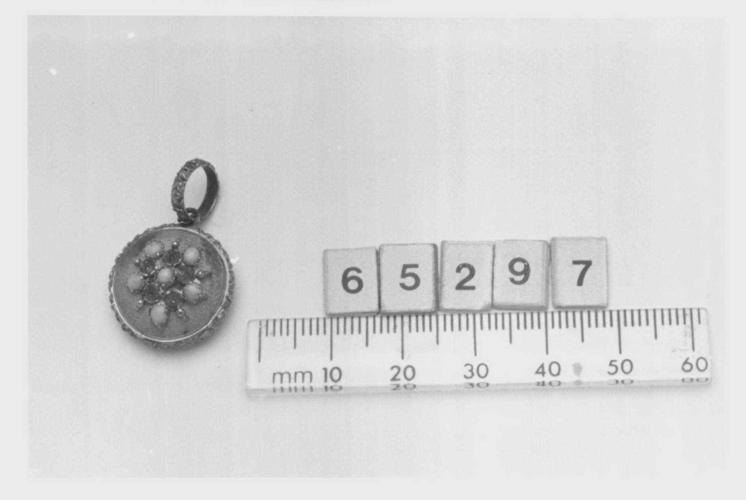 Locket containing the hair of Princess Sophia (1773-1848)