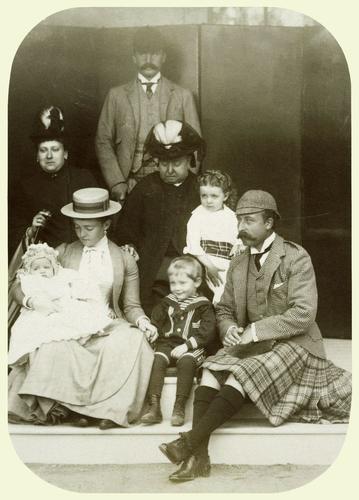 Queen Victoria with the Duke of Connaught, Princess Beatrice and others