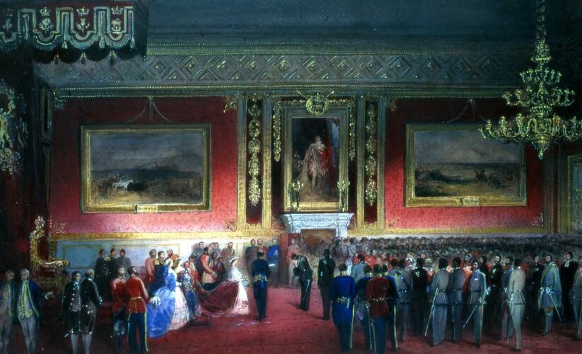 Queen Victoria's Levée for Volunteer Officers, St James's Palace, 7th March 1860