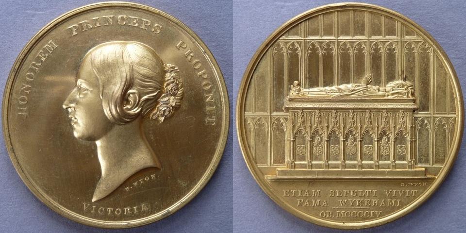Specimen of the Queen's Medal for Winchester College Specimen of the Queen's Medal for Winchester College