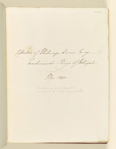 Collection of Etchings done by Ferdinand King of Portugal, 1840