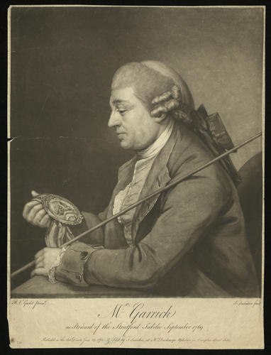 Mr Garrick as Steward of the Stratford Jubilee September 1769