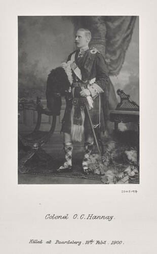 Colonel OC Hannay, killed at Paardeberg, 18th February 1900: Anglo-Boer War, 1900