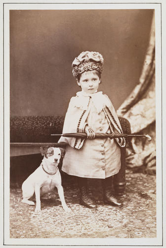 Princess Alice of Albany with Skippy the fox terrier
