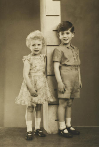 Prince Charles and Princess Anne, 12 April 1954