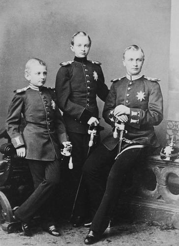 Prince Maximilian, Prince John and Prince Frederick Augustus, sons of Prince George of Saxony